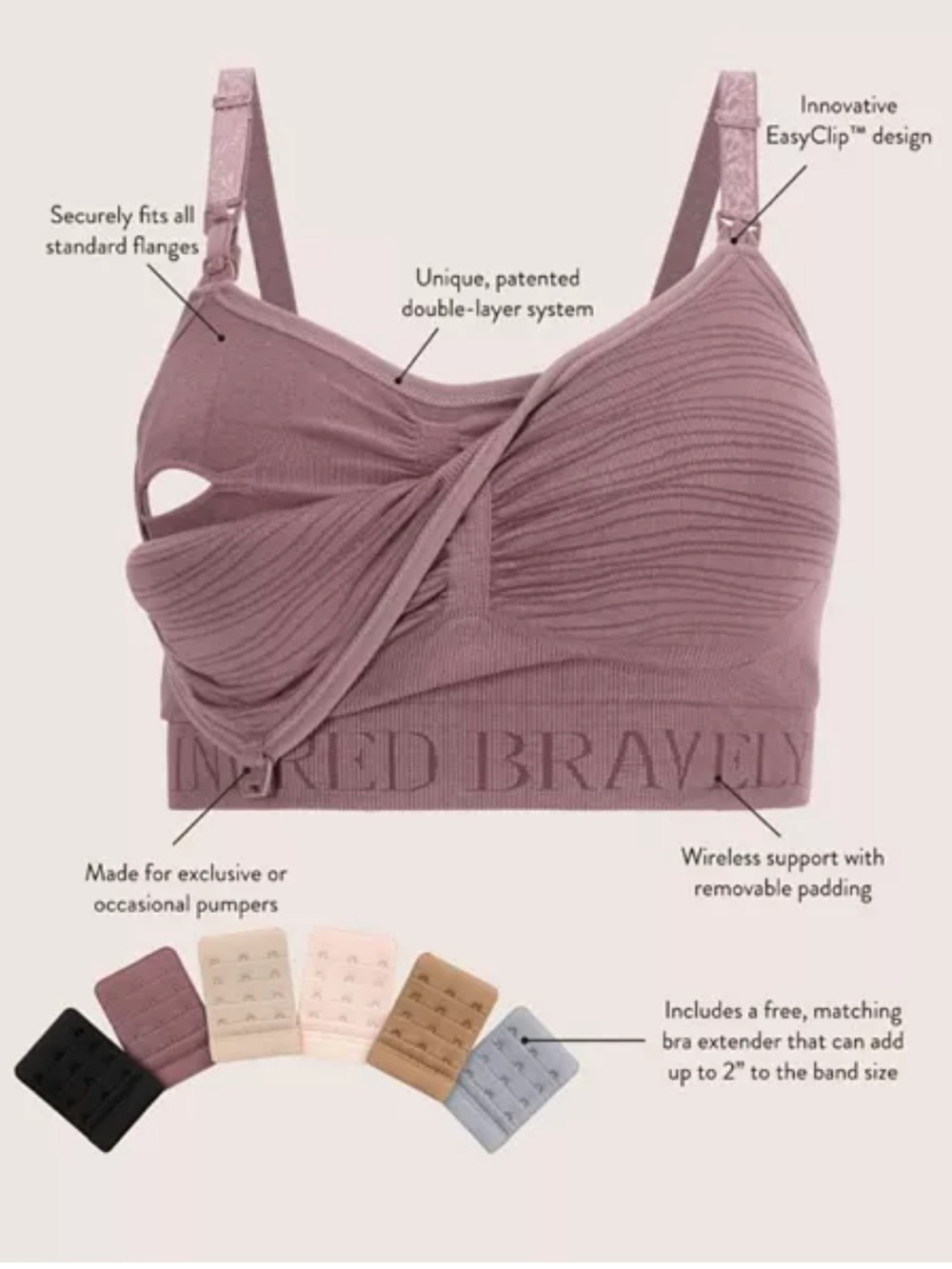 NWT Kindred Bravely Black Sublime Hands-Free Nursing Bra - L- Super Busty - Picture 7 of 8